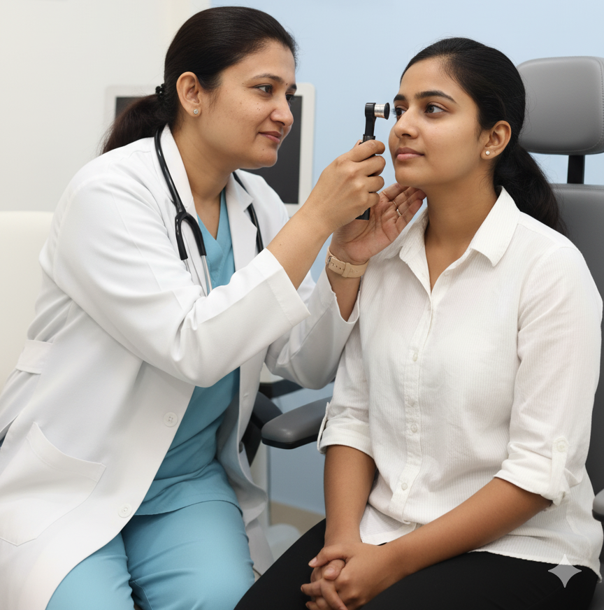 Dr. Shubhangi More Checking Patient